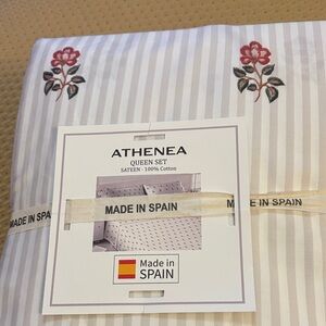 Athenea Queen Sateen Cotton Bedding Set